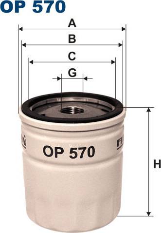 Filtron OP 570T - Filtro olio www.autoricambit.com