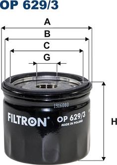 Filtron OP 629/3 - Filtro olio www.autoricambit.com