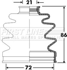 First Line FCB2385 - Cuffia, Semiasse www.autoricambit.com