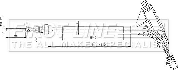 First Line FKB2635 - Cavo comando, Freno stazionamento www.autoricambit.com