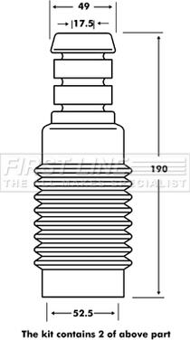 First Line FPK7069 - Tampone paracolpo, Sospensione www.autoricambit.com