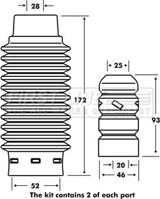 First Line FPK7029 - Kit parapolvere, Ammortizzatore www.autoricambit.com