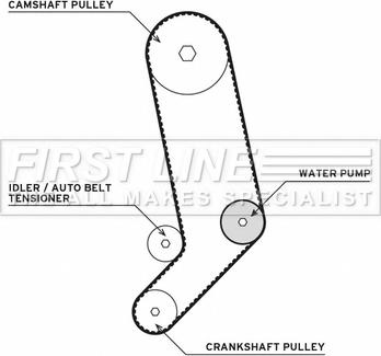 First Line FTW1025 - Pompa acqua + Kit cinghie dentate www.autoricambit.com