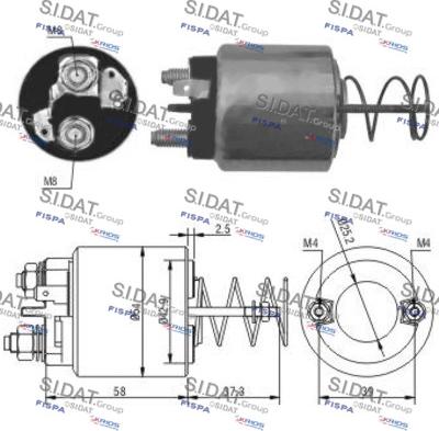 Fispa BF010002A2 - Elettromagnete, Motore d'avviamento www.autoricambit.com