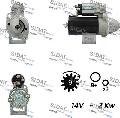 Fispa S12BH0532A2 - Motorino d'avviamento www.autoricambit.com