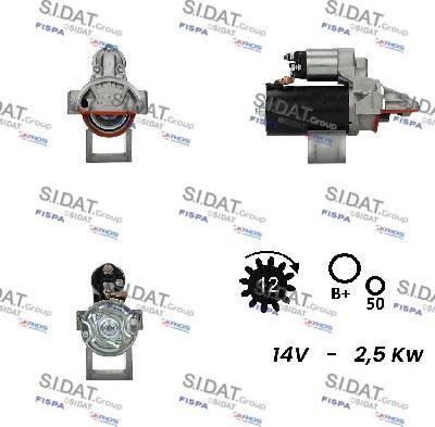 Fispa S12BH0698A2 - Motorino d'avviamento www.autoricambit.com