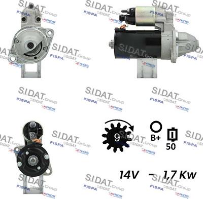 Fispa S12BH0609 - Motorino d'avviamento www.autoricambit.com