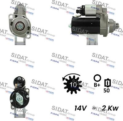 Fispa S12BH0027A2 - Motorino d'avviamento www.autoricambit.com