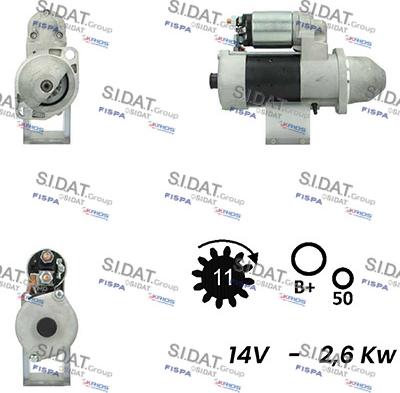 Fispa S12BH0288A2 - Motorino d'avviamento www.autoricambit.com