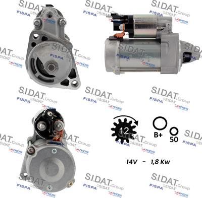 Fispa S12DE0869 - Motorino d'avviamento www.autoricambit.com