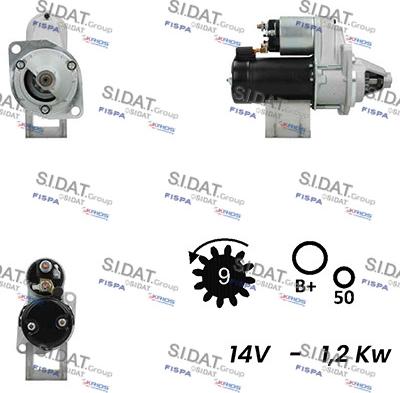 Fispa S12VA0720A2 - Motorino d'avviamento www.autoricambit.com