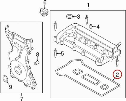 FORD CV6Z-6584-A - Kit guarnizioni, Copritestata www.autoricambit.com