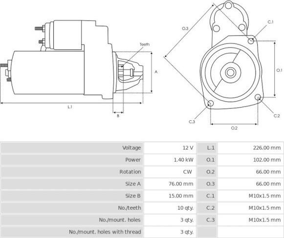 FORD F02F11000AA - Motorino d'avviamento www.autoricambit.com