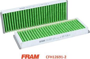 FRAM CFH12691-2 - Filtro, Aria abitacolo www.autoricambit.com