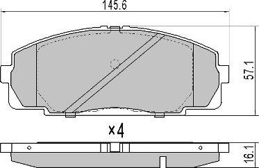 AISIN SN647 - Kit pastiglie freno, Freno a disco www.autoricambit.com