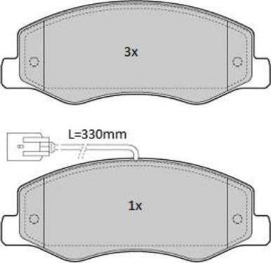 Mitsubishi 44060866R - Kit pastiglie freno, Freno a disco www.autoricambit.com