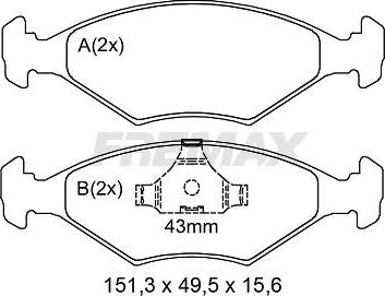 Ferodo HQF2032AC - Kit pastiglie freno, Freno a disco www.autoricambit.com