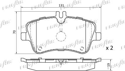 Frigair PD06.501 - Kit pastiglie freno, Freno a disco www.autoricambit.com