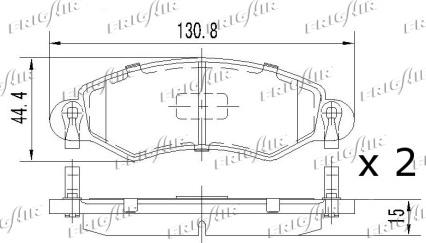 Frigair PD07.504 - Kit pastiglie freno, Freno a disco www.autoricambit.com