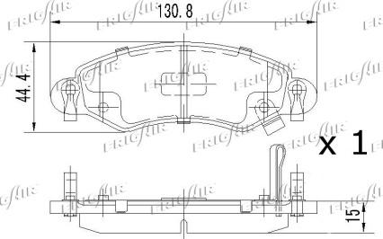 Frigair PD07.504 - Kit pastiglie freno, Freno a disco www.autoricambit.com