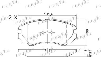 Frigair PD28.506 - Kit pastiglie freno, Freno a disco www.autoricambit.com