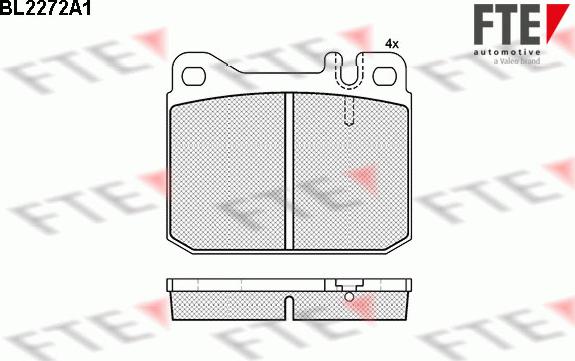 FTE 9500005 - Kit pastiglie freno, Freno a disco www.autoricambit.com