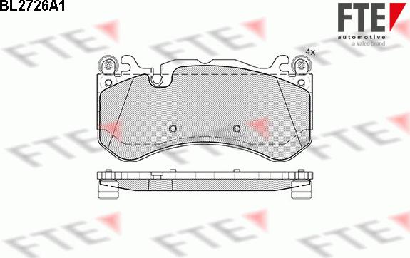 FTE 9010949 - Kit pastiglie freno, Freno a disco www.autoricambit.com