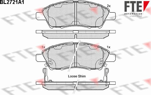 FTE BL2721A1 - Kit pastiglie freno, Freno a disco www.autoricambit.com