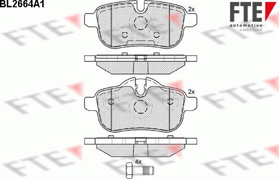 FTE 9010902 - Kit pastiglie freno, Freno a disco www.autoricambit.com