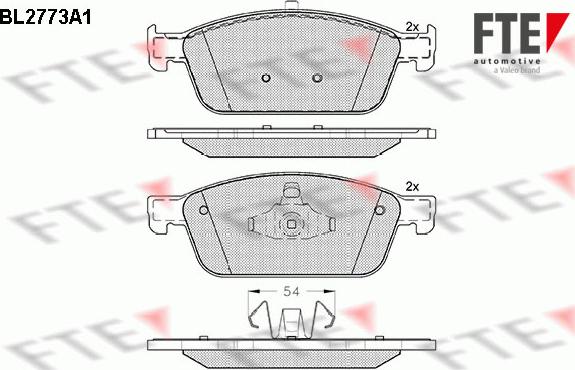 FTE BL2773A1 - Kit pastiglie freno, Freno a disco www.autoricambit.com