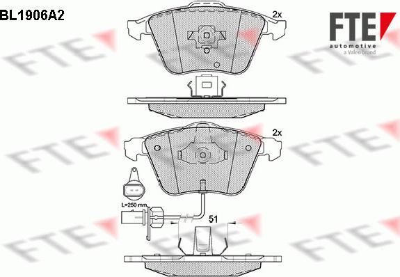 FTE 9010495 - Kit pastiglie freno, Freno a disco www.autoricambit.com