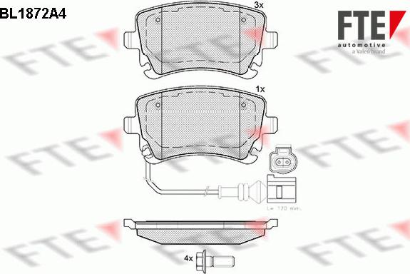 FTE 9010453 - Kit pastiglie freno, Freno a disco www.autoricambit.com