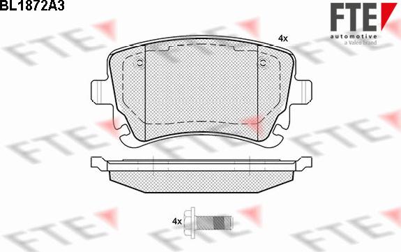 FTE 9010452 - Kit pastiglie freno, Freno a disco www.autoricambit.com