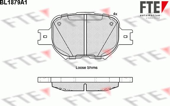 FTE BL1879A1 - Kit pastiglie freno, Freno a disco www.autoricambit.com