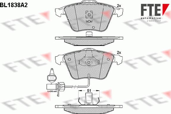 FTE 9010414 - Kit pastiglie freno, Freno a disco www.autoricambit.com