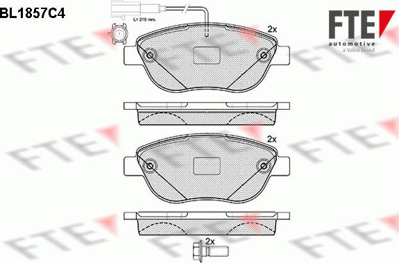 FTE 9010434 - Kit pastiglie freno, Freno a disco www.autoricambit.com