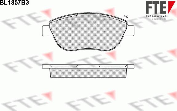 FTE 9010432 - Kit pastiglie freno, Freno a disco www.autoricambit.com