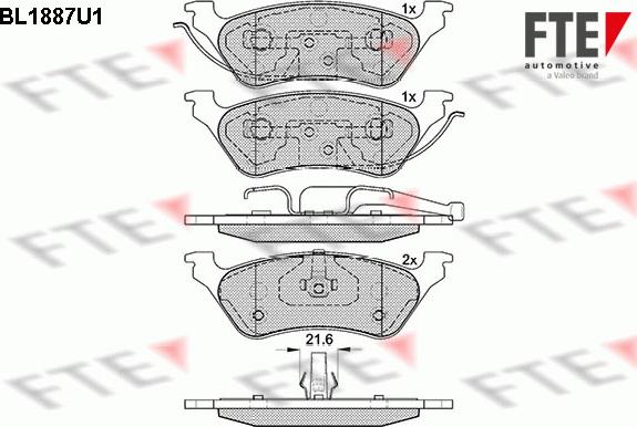 FTE 9010472 - Kit pastiglie freno, Freno a disco www.autoricambit.com