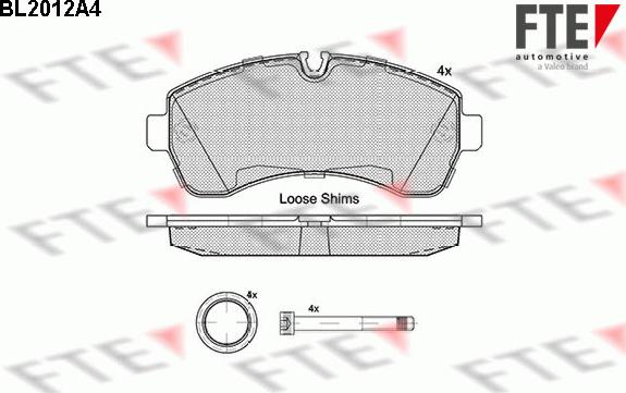 FTE 9010599 - Kit pastiglie freno, Freno a disco www.autoricambit.com