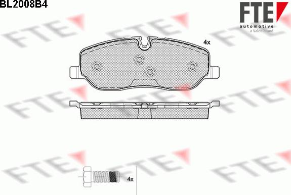 FTE 9010593 - Kit pastiglie freno, Freno a disco www.autoricambit.com