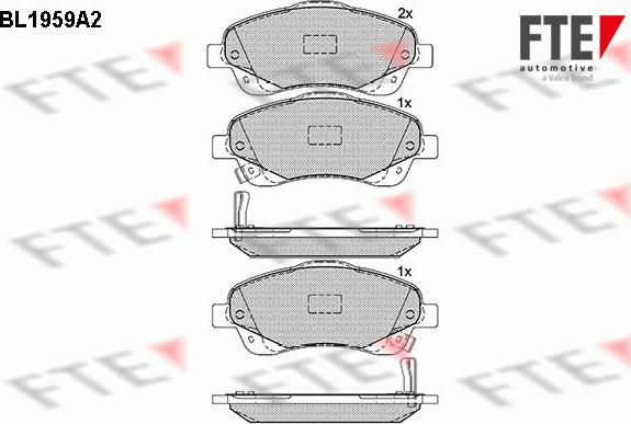 FTE 9010545 - Kit pastiglie freno, Freno a disco www.autoricambit.com