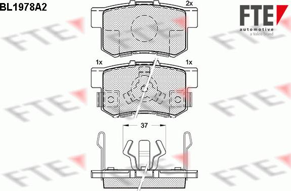 FTE 9010568 - Kit pastiglie freno, Freno a disco www.autoricambit.com