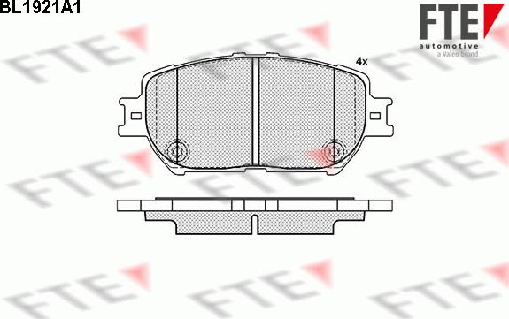 FTE 9010507 - Kit pastiglie freno, Freno a disco www.autoricambit.com