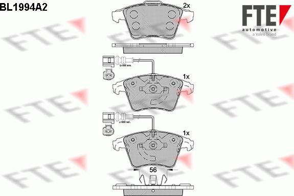 FTE 9010582 - Kit pastiglie freno, Freno a disco www.autoricambit.com