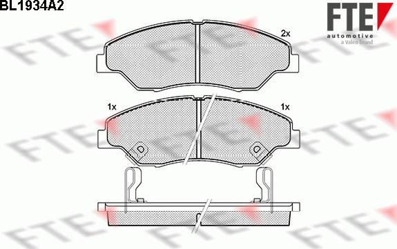 FTE BL1934A2 - Kit pastiglie freno, Freno a disco www.autoricambit.com