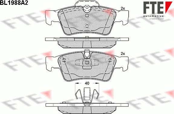 FTE 9010578 - Kit pastiglie freno, Freno a disco www.autoricambit.com