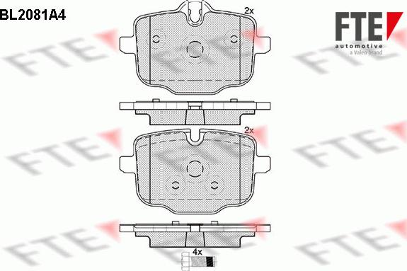 FTE 9010665 - Kit pastiglie freno, Freno a disco www.autoricambit.com