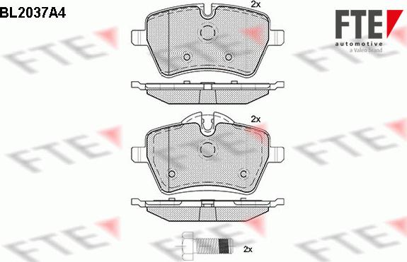 FTE 9010622 - Kit pastiglie freno, Freno a disco www.autoricambit.com