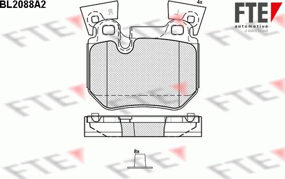 FTE 9010672 - Kit pastiglie freno, Freno a disco www.autoricambit.com