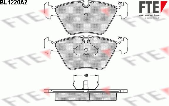 FTE 9010066 - Kit pastiglie freno, Freno a disco www.autoricambit.com